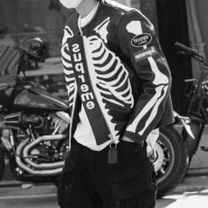 Supreme Mens Camo Leather Jackets Black - 슈프림 202…