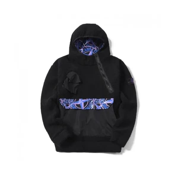 Stone Island Mens Logo Cotton Hoodie Balck - 스톤아… - 1