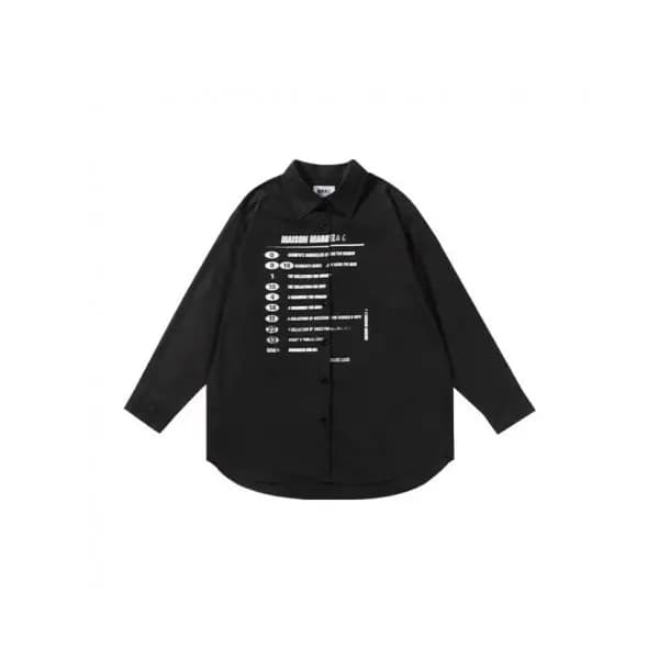 Maison margiela Mens Black Shirts - 메종 마르지엘라 남성 프린… - 1