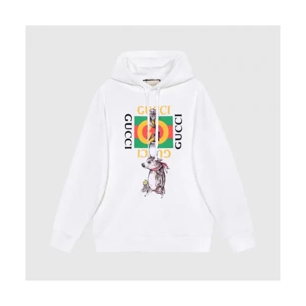 Gucci Mm/Wm Logo Casual Hoodie White - 구찌 2021 남/… - 1
