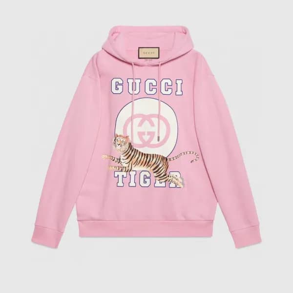 Gucci Unisex Logo Casual Hoodie Pink - 구찌 2022 남/… - 1