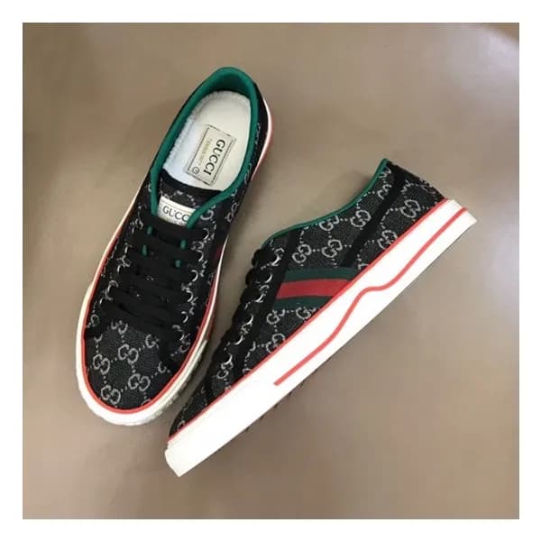 구찌 남/녀 테니스 블랙 스니커즈- Unisex Black Sneakers - guc047… - 1