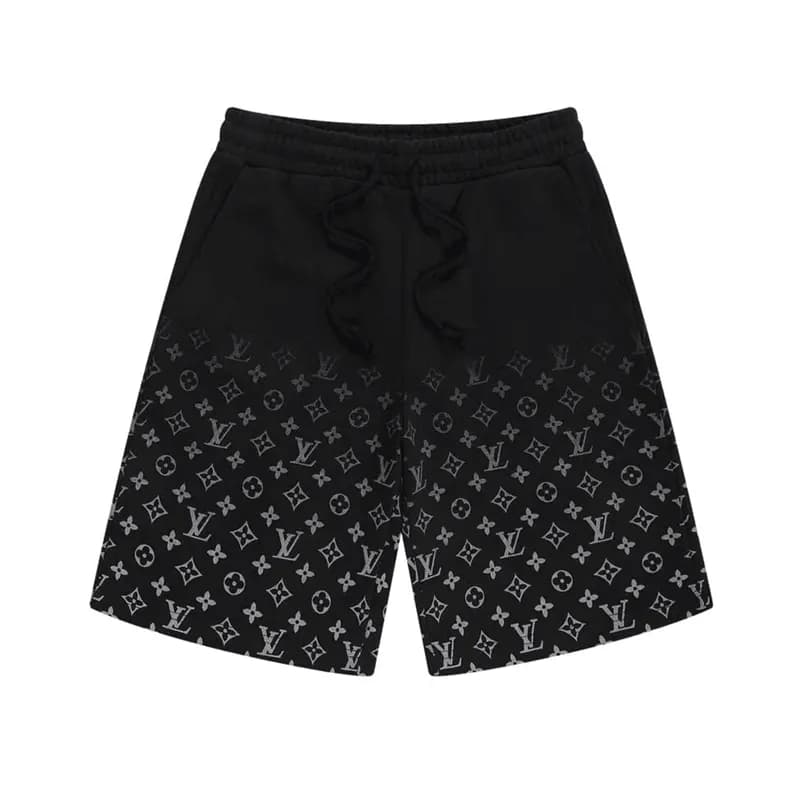 루이비통 남성 블랙 반바지 - Mens Black Half-pants - lou04318x - 1