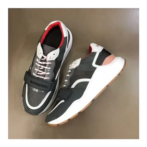 버버리 남성 벨크로 그레이 스니커즈 - Mens Gray Sneakers - bur0441… - 1