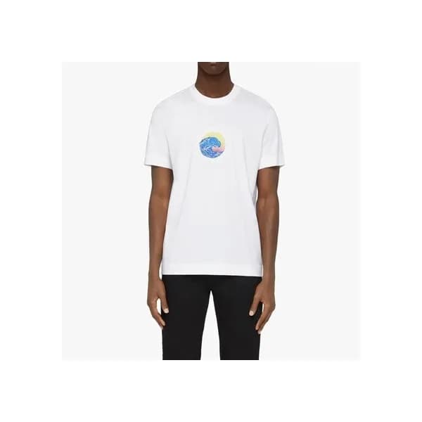 지방시 남성 크루넥 화이트 반팔티 - Mens White Tshirts - giv0792x - 1