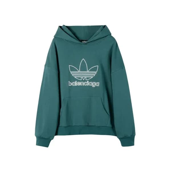 발렌시아가 남/여 캐쥬얼 그린 후드티 - Unisex Green Hoodie - bal01… - 1