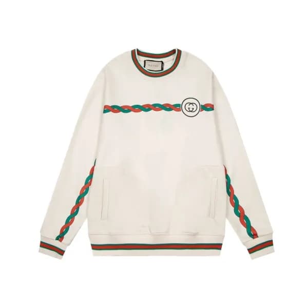 구찌 남성캐쥬얼 아이보리 맨투맨 - Unisex Ivory Tshirts - Guc0514… - 1