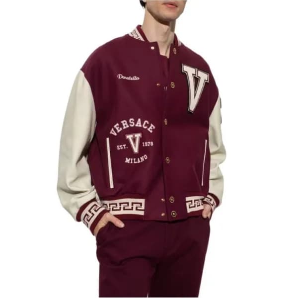 베르사체 남성 캐쥬얼 버건디 자켓 - Versace Mens Burgundy Jackets… - 1
