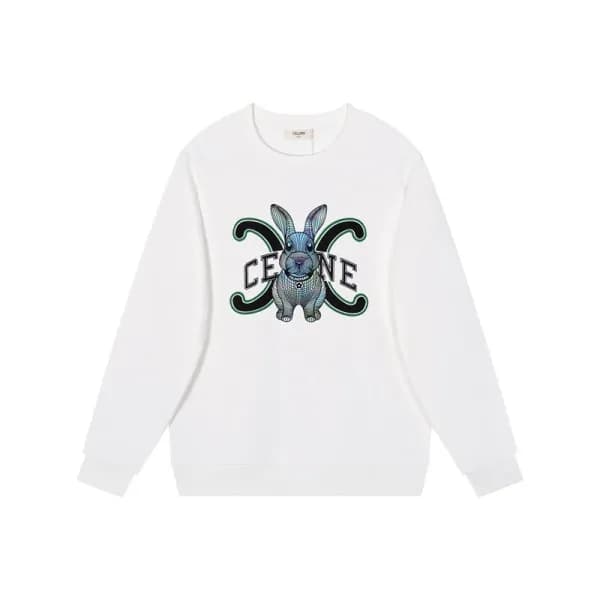 셀린느 남성 모던 화이트 긴팔티 - Celine Mens White Tshirts - ce… - 1