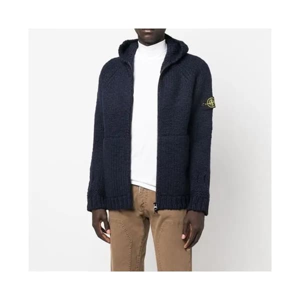 스톤아일랜드 남성 블랙 후드티 - Stone Island Mens Black Hoodie … - 1
