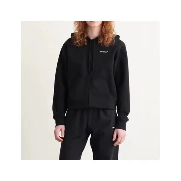 오프화이트 남성 캐쥬얼 블랙 후드티 - Off-white Mens Black Hoodie … - 1