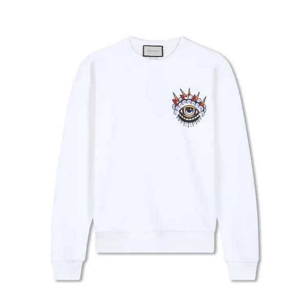 구찌 남성 캐쥬얼 화이트 맨투맨 - Gucci Mens White Tshirts - Gu4… - 1