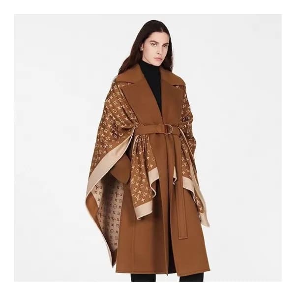 루이비통 여성 카멜 판쵸 - Louis vuitton Womens Camel Pancho … - 1