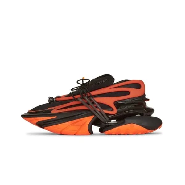 발망 남/녀 트렌디 오렌지 운동화 - Balmain Unisex Orange Trainin… - 1