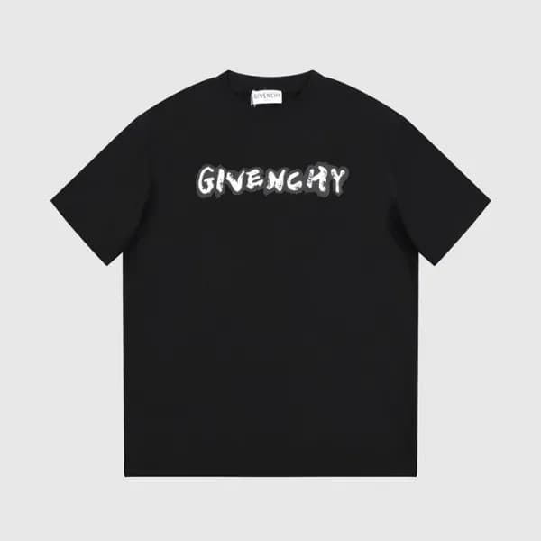 지방시 남성 크루넥 블랙 반팔티 - Givenchy Mens Black Short Slee… - 1