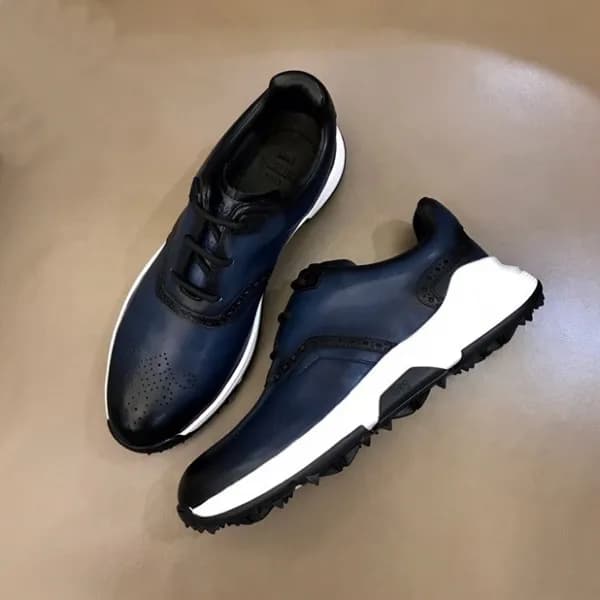 벨루티 남성 네이비 스니커즈 - Berluti Mens Navy Sneakers - ber… - 1