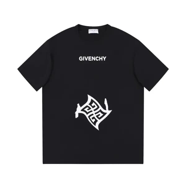 지방시 남성 크루넥 블랙 반팔티 - Givenchy Mens Black Short Slee… - 1