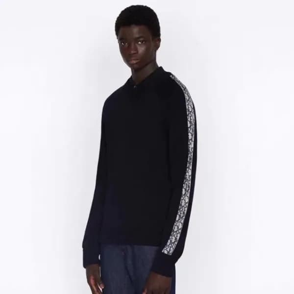 디올 남성 블랙 크루넥 스웨터 - Dior Mens Black Sweaters - di38… - 1