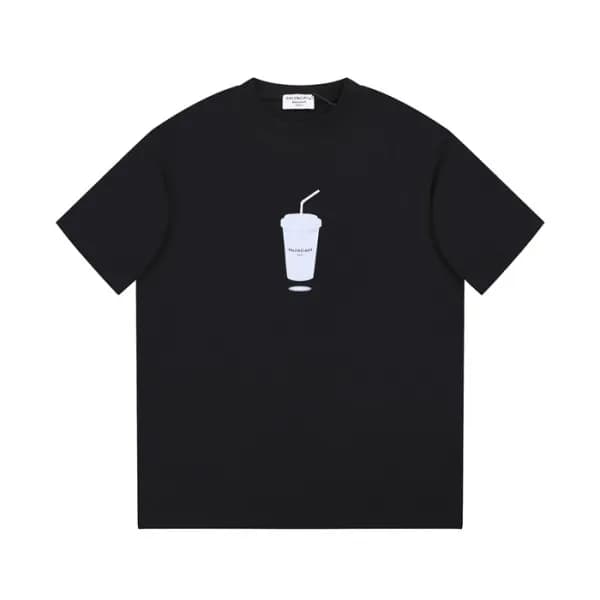 발렌시아가 남성 블랙 크루넥 반팔티 - Balenciaga Mens Black Short … - 1