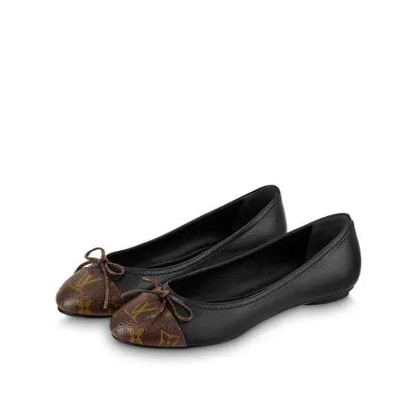 루이비통 여성 블랙 플렛 - Louis vuitton Womens Black Flats -… - 1