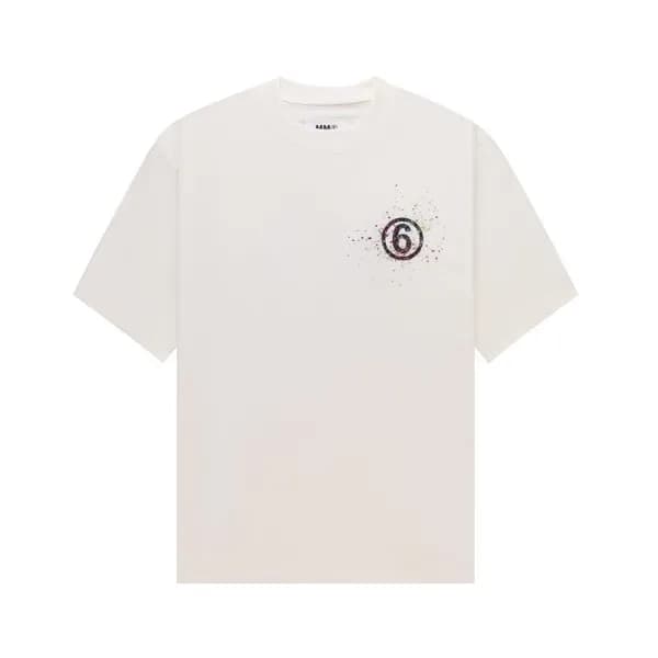 메종마르지엘라 남/녀 크루넥 아이보리 반팔티 - Maison Margiela Unisex … - 1
