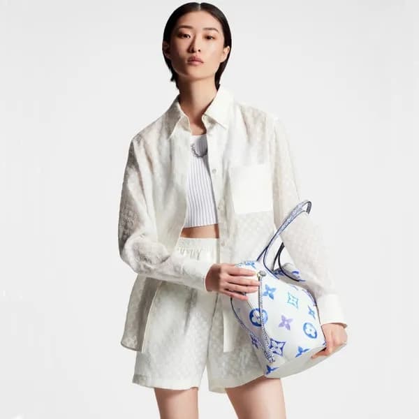 루이비통 여성 블루 네버플 - Louis vuitton Womens Blue Neverfu… - 1