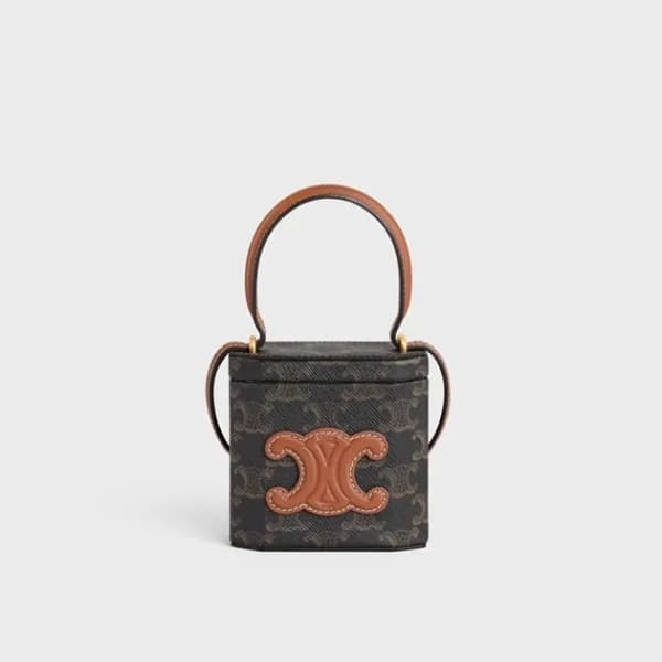 셀린느 여성 브라운 미니 로크 트럼펫 - Celine Womens Brown Lock Tr… - 1
