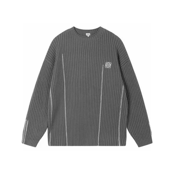로에베 남성 그레이 크루넥 스웨터 - Loewe Mens Gray Sweaters - lo… - 1