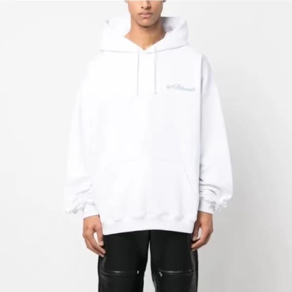 베트멍 남성 화이트 후드티 - Vetements Mens White Hoodie - ve3… - 1