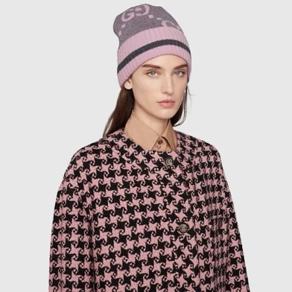 구찌 여성 핑크 비니 - Gucci Womens Pink Beanie - acc1764x - 1