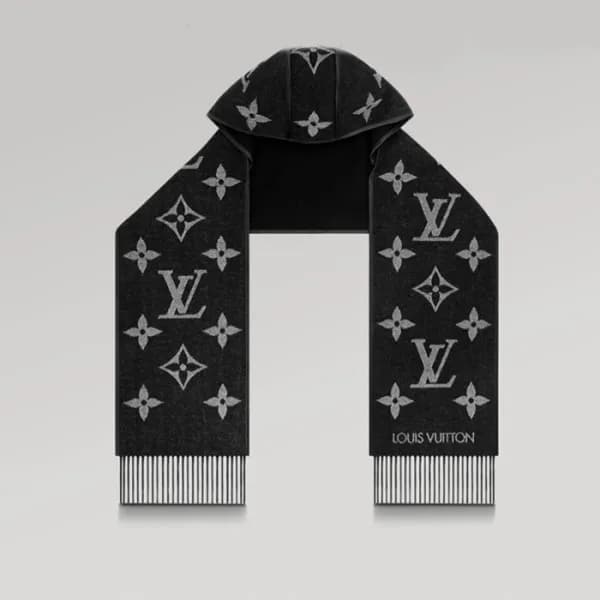 루이비통 남/녀 블랙 머플러 - Louis vuitton Unisex Black Muffl… - 1