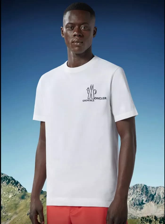 몽클레어 남성 화이트 티셔츠 - Moncler Mens White Tshirts - moc… - 1