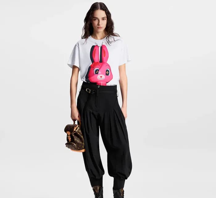 루이비통 여성 화이트 반팔티 - Louis vuitton Womens White Tshir… - 1