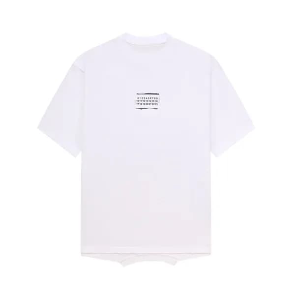 메종 마르지엘라 남/녀 화이트 반팔 티셔츠 - Maison Margiela Unisex W… - 1
