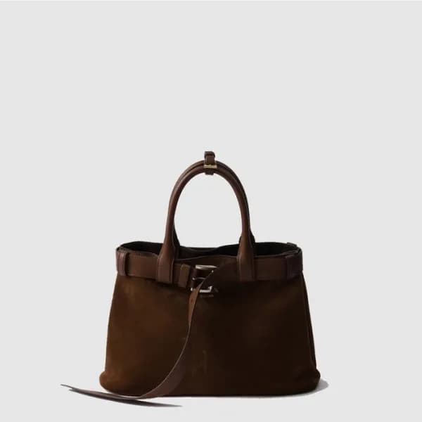 프라다 여성 더블 벨트 토트백 1BA434 - Prada Womens Tan Tote Ba… - 1