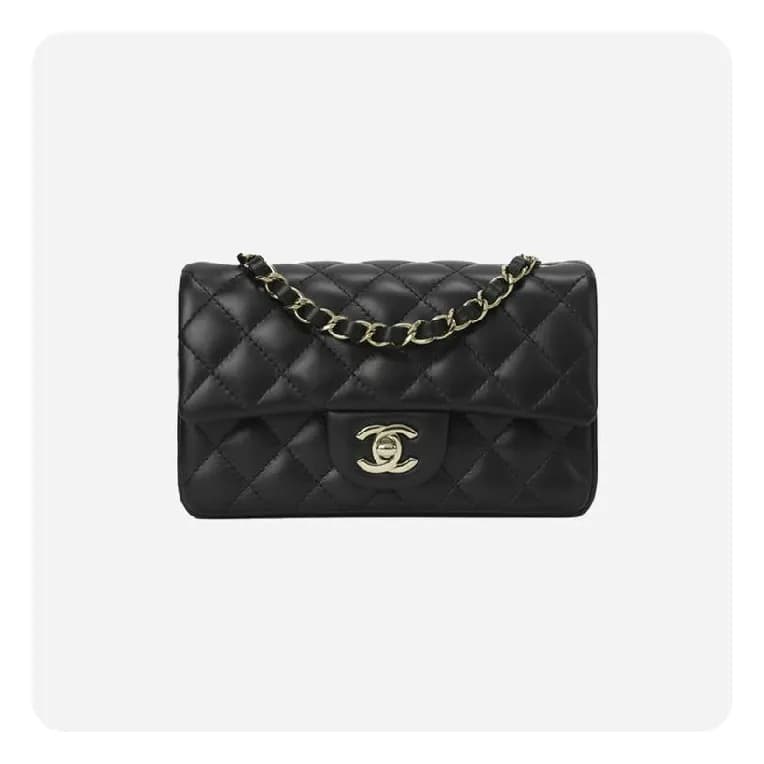 샤넬 뉴미니 플랩백 램스킨 블랙 - Chanel Nu Mini Flap bag Lambsk… - 1