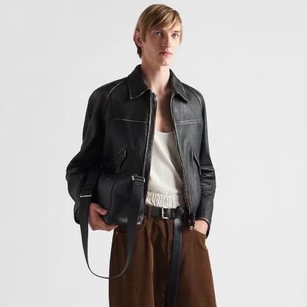 프라다 남성 가죽 자켓 - Prada Mens Leather Jacket - prc2811… - 1