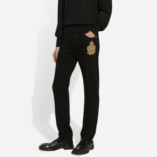 돌체앤가바나 남성 블랙 청바지 - Dolce&Gabbana Mens Black Jeans … - 1