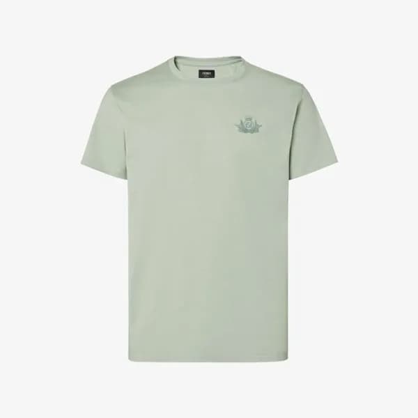 펜디 남성 라운드 반팔 티셔츠 - Fendi Mens Round Tshirt - fec53… - 1