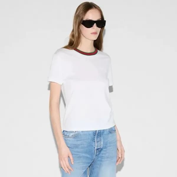 구찌 여성 반팔 티셔츠 - Gucci Womens Round Tshirt - guc5837… - 1