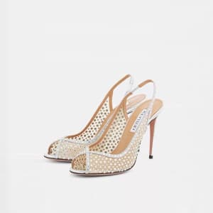 아쿠아주라 여성 크리스탈 슬링백 - Aquazzura Womens Crystal Sling…