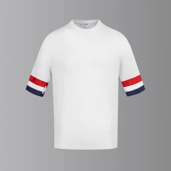 톰브라운 남성 라운드 반팔티 - Thom Browne Mens Round Tshirts -… - 1