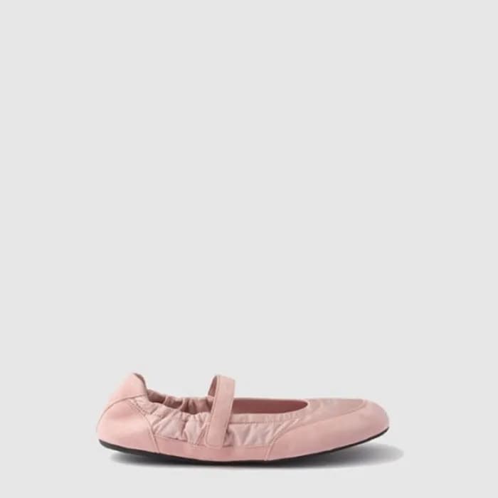 프라다 여성 컬랩스 리나일론 및 스웨이드 발레리나 - Prada Collapsible Re… - 1