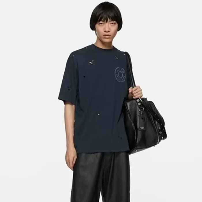 아크네 남성 레이어드 로고 반팔티 - Acne Mens Layered Logo Tshirt… - 1