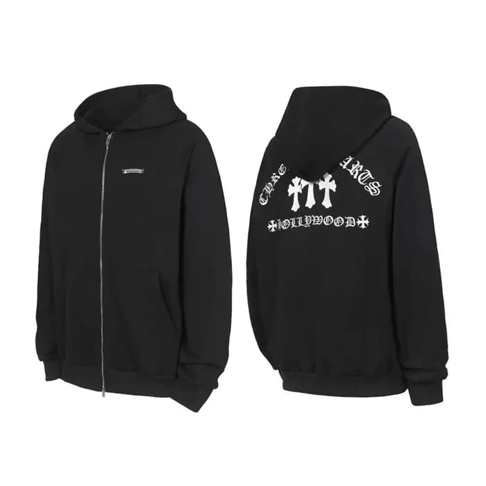 크롬하츠 남성 집업 후드티 - Chrom hearts Mens Zip-up Hooded -… - 1