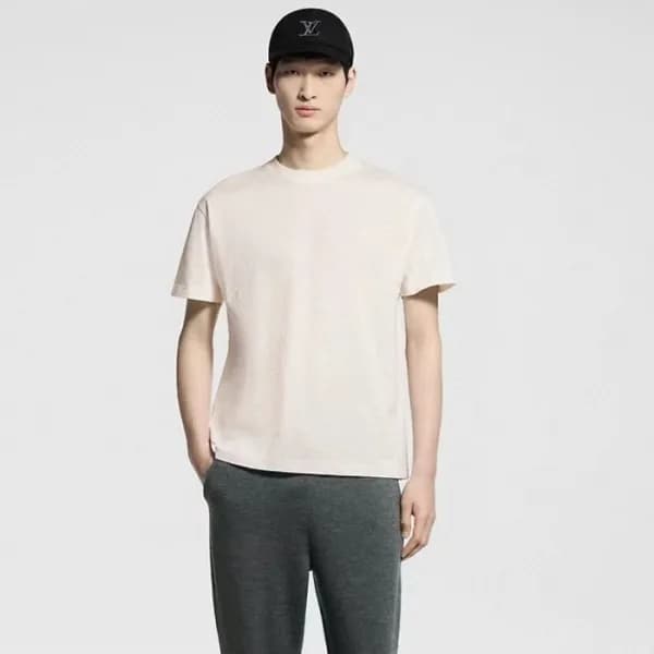 루이비통 남성 라운드 반팔 티셔츠 - Louis vuitton Mens Round Tshi… - 1