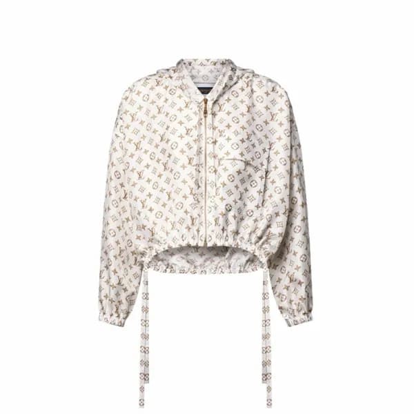 루이비통 여성 모노그램 프린트 드로스트링 재킷 - Louis vuitton Womens Woven Monogram Print Drawstring Jacket - lvc16385x - 1