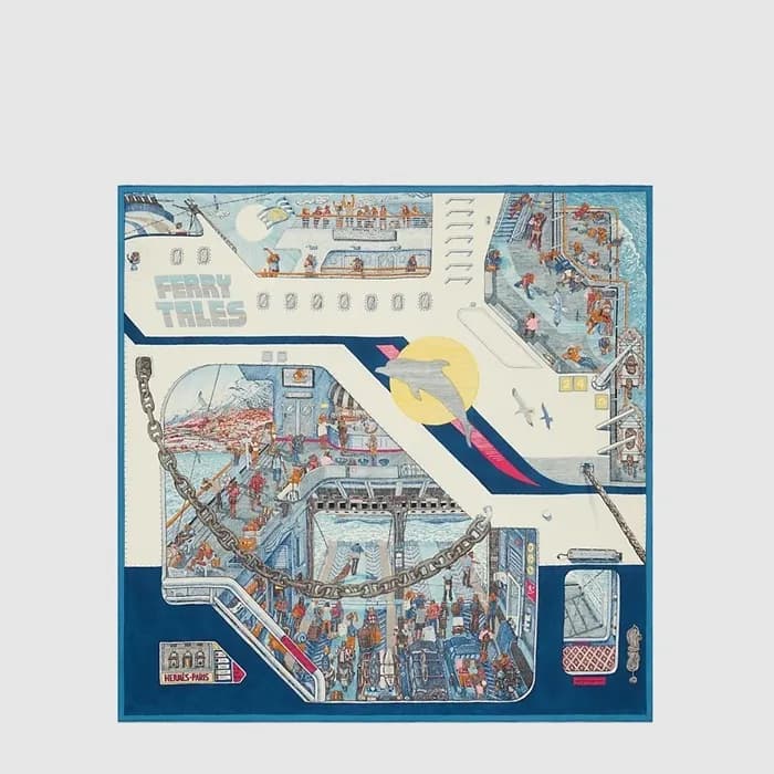에르메스 여성 페리 테일즈 숄 - Hermes Womens Ferry Tales Shawl - acc8882x - 1