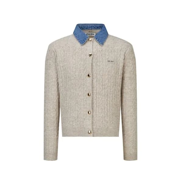 미우미우 여성 폴로 가디건 - Miumiu Womens Polo Cardigan - mic17618x - 1