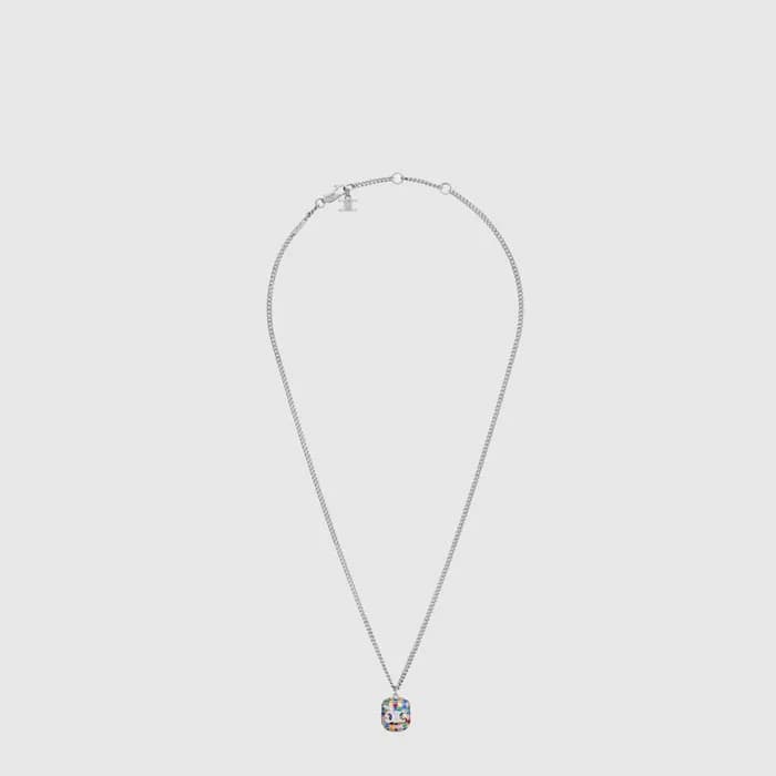셀린느 여성 아이스드 트리옹프 펜던트 네크리스 - Celine Womens Iced Triomphe Pendant Necklace - acc10444x - 1